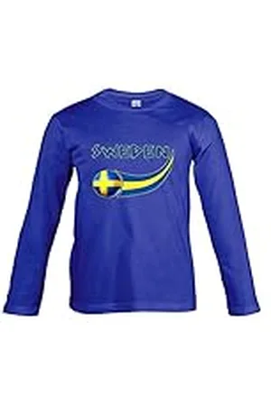 Supportershop – Suecia – Camiseta de Manga Larga para niño, Niño, Suède, , XXL