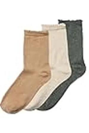 Pieces® Pcsebby Glitter Long 3-Pack Socks Noos Calcetines, , Talla única (Pack de 3) para Mujer
