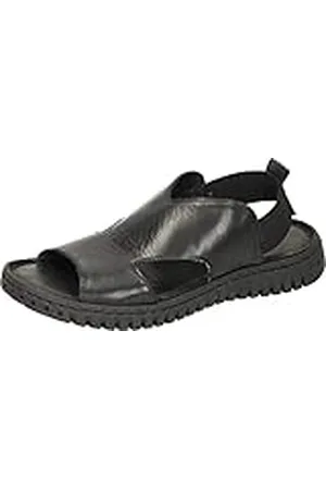 Manitu 910162-01, Sandalia Mujer, Black, 36 EU