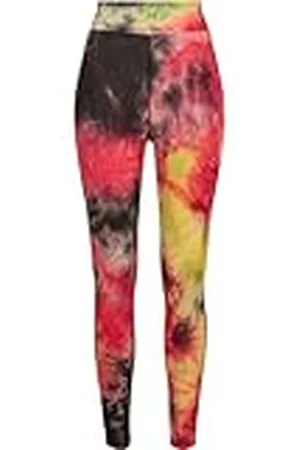 Urban classics Tb3658-ladies Tie Dye High Waist Leggings, Rosa Oscuro/Negro, S Delgado para Mujer