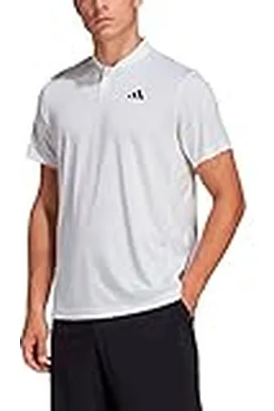 adidas Hombre Club Tennis Henley Shirt, White, M