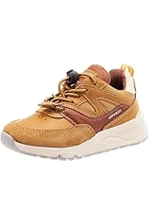 Geox J ROONER Boy B ABX A, Zapatillas para Niños, DK Yellow/Brown, 34 EU