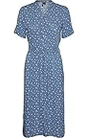 VERO MODA Vmvica-Camiseta para Mujer (Talla S/S) Vestido Midi, , XS