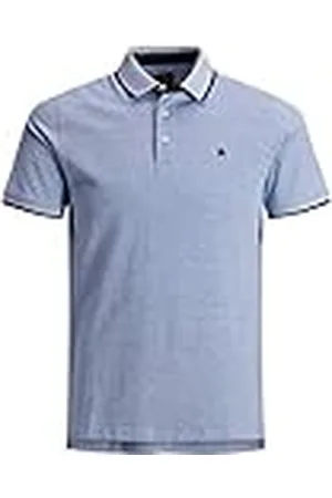 JACK & JONES Jjepaulos Polo Ss Noos, Hombre, Azul (Bright Cobalt Detail: Slim Fit), Large
