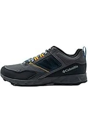 Columbia Flow, Zapatillas para Caminar Hombre, Gris Oscuro, Azul Cian, 43 EU
