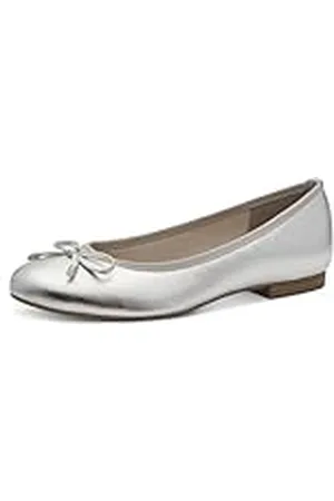 Marco Tozzi Damen Ballerinas 2-22137-42, Zapatos Tipo Ballet Mujer, Plata, 36 EU