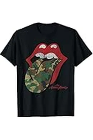 The Rolling Stones Lengua oficial de de camuflaje envejecido Camiseta