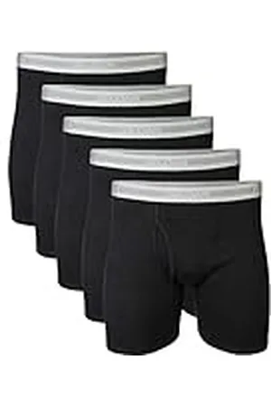 Gildan . Calzoncillos Tipo bóxer de Pierna Regular para Hombre - Negro - X-Large