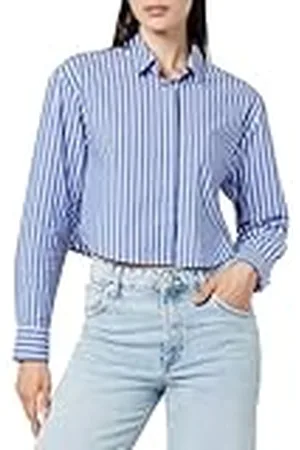THE DROP Camisa para Mujer, Isadora Diseño Corto Popelín, , L
