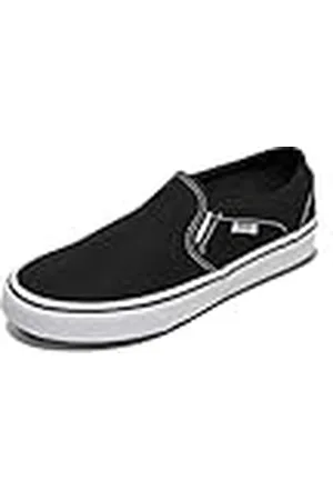 Vans Asher, Zapatillas Deportivas, Mujer, (Canvas) Black/White, 36.5 EU