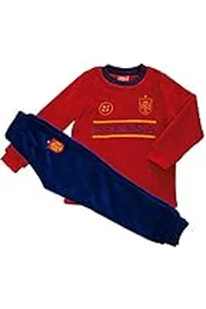 RFEF Pijama Infantil de la Selección Español de Fútbol | Camiseta de Manga Larga + Pantalón Largo - Fabricado en Poliéster | Talla 8 Años
