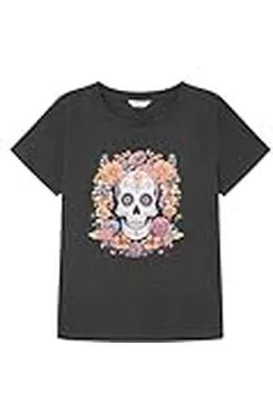 Springfield Camiseta Manga Corta Dia De Muertos gráfica, , XL para Mujer