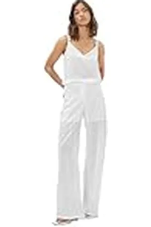 Koton Trousers Wide Leg Cut Work Detail Half Lined Calzoncillos, , 36 De Las Mujeres