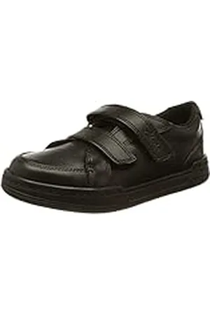 Clarks Fawn Strap K, Zapatillas Niños, Negro (Piel Negra), 28.5 EU