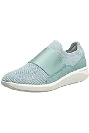 Clarks Un Rio Knit, Mocasines, para Mujer, Turquesa (Turquoise Knit), 37 EU