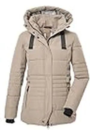 G.I.G.A. DX by killtec Mujer Chaqueta acolchada con capucha y cremallera/chaqueta funcional con aspecto de plumón GW 25 WMN QLTD JCKT, hellbeige, 50, 39930-000