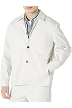 Amazon Chaqueta Utilitaria de Algodón Elástico de Corte Holgado Hombre, , L