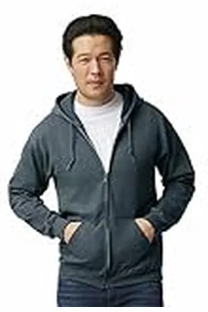 Gildan Sudadera con capucha, cremallera y forro polar, estilo G18600, Sudadera con capucha para Hombre, , XL