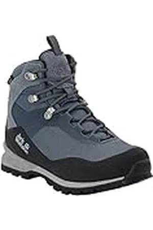 Jack Wolfskin Wilderness Lite Texapore Mid W, Zapatos de High Rise Senderismo Mujer, Gris (Pebble Grey/Burgundy 6511), 39 EU