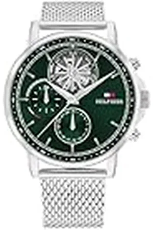 Tommy Hilfiger Reloj Analógico de Cuarzo Multifunción para Hombre con Correa de Acero Inoxidable con Correa de Acero Inoxidable - 1710608