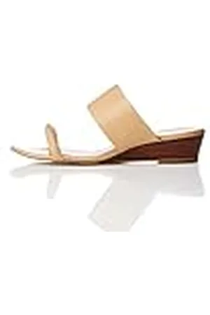 FIND Wide Band Mule Sandalias con Punta Abierta, Marrón Tan, 40 EU