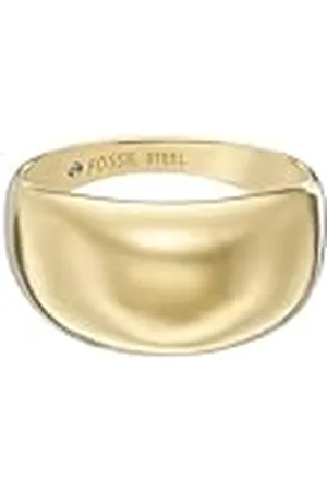 Fossil Anillo para mujer All Stacked Up Gold Tone, acero inoxidable, JF04746710, Acero inoxidable, Sin piedras preciosas