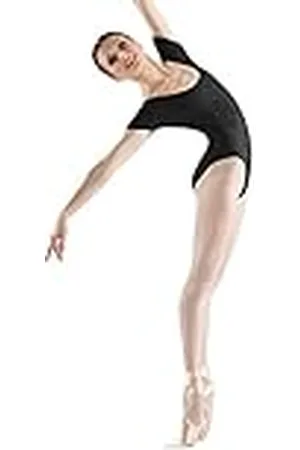 Bloch Dance Cavalier - Maillot de manga corta para mujer, color , talla M