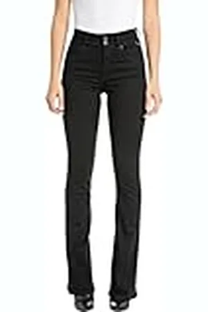 Replay Newluz Flare Jeans, 098 Negro, 24W x 30L para Mujer