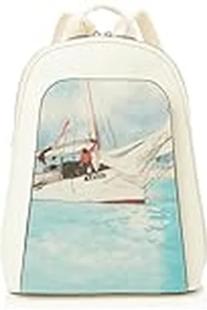 Dogo Femme Cuir Vegan Crème Fait Main et Mode Sac à dos - Hey Sailor Motif
