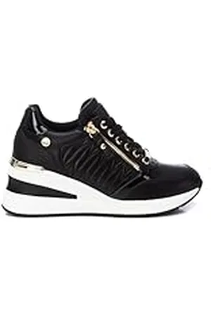 Xti Zapatilla Mujer Negro - Calzado Cómodo y Versátil - Moda Casual - Modelo 14307101 (Talla 37)