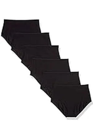 Amazon Ropa Interior de Talle Alto en Algodón Mujer, Pack de 6, , 36