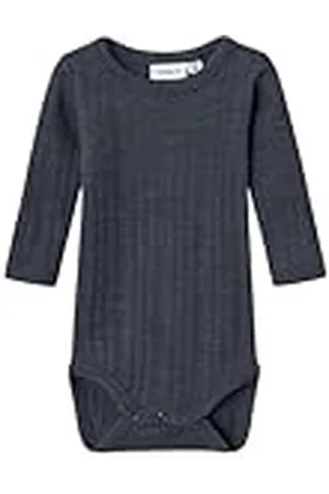 NAME IT NBMWANG Wool Needle LS Body Solid Noos Manga Larga, , 74 Niños Bebes