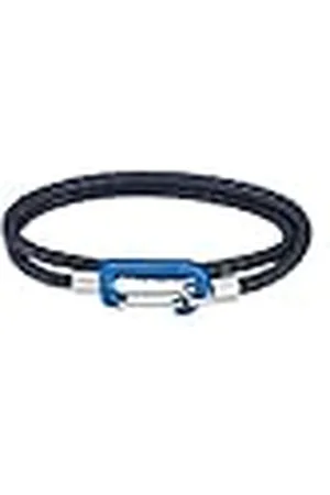 Lacoste Pulsera de piel para hombre, colección MATT, color marino - 2040315, talla única, Cuero, No es una piedra preciosa