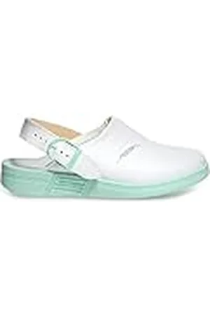Abeba Zuecos para Mujer Multicolor White/minz-Green 35 EU
