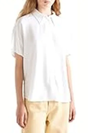 Benetton 5wpwdq04s Camisa, Blanco óptico 101, XXS para Mujer