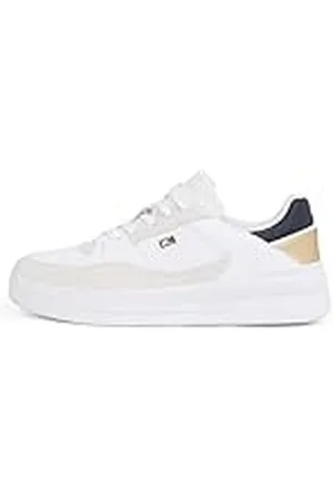 Tommy Hilfiger Basketball Sneaker Mujer Metallic Calzado, (White), 42