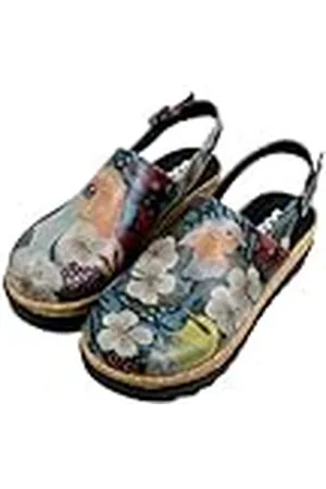 Dogo Femme Cuir Vegan Multicolore Sandales Compensées - Fly Anywhere Motif