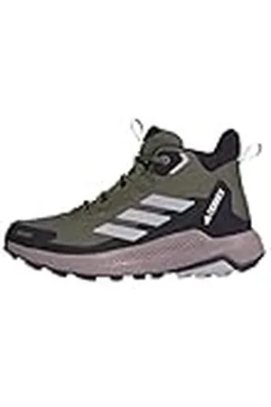 adidas Terrex Anylander Mid Rain.RDY Hiking Shoes, Zapatos de Senderismo Mujer, Olive Strata/Silver Dawn/Amber Tint, 44 EU