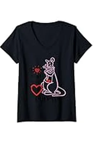 WINNIE THE POEH Mujer Kanga Dia de la Madre Camiseta Cuello V