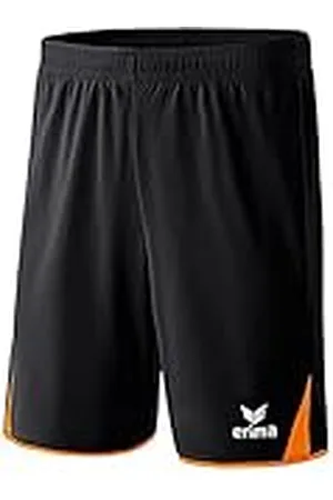 Erima Classic 5 Cubos Pantalón Corto, Unisex niños, Negro/Naranja, XXS