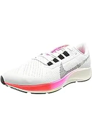Nike Air Zoom Pegasus 38 T, Zapatillas para Correr Hombre, White/Black-Football Grey-Pink, 46 EU