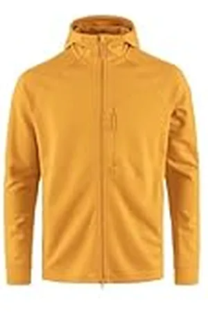 Fjällräven FJALLRAVEN 12600228-161 Abisko Grid Fleece Hoodie M Sweatshirt Hombre Mustard Yellow Tamaño M