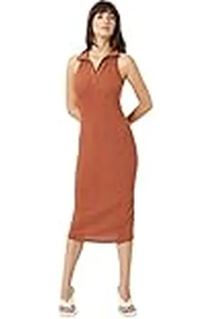 Koton Polo Neck Sleeveless Ribbed Dress Vestidos, , S para Mujer