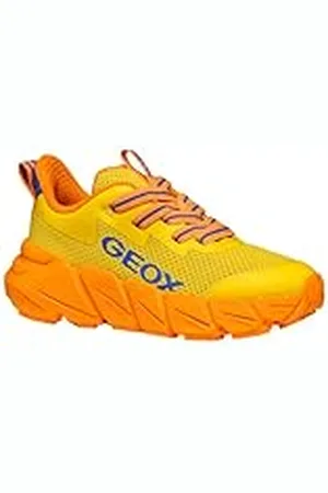 Geox J FLEXYPER Fast Boy, Zapatillas, Yellow/Orange, 33 EU