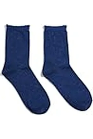 Pieces® Pcsebby Glitter Long 1 Pack Socks Noos Calcetines, Azul Bellwether/Detalle: Toned Lurex, Talla única para Mujer