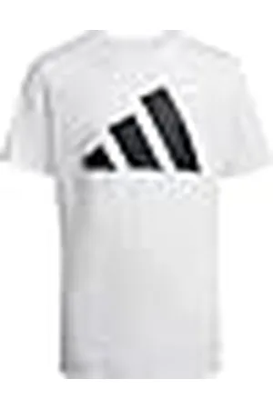 adidas Unisex niños Essentials Big Logo T-Shirt, White/Black, 9-10 Years