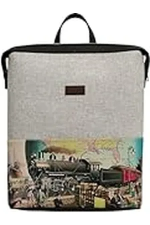 Dogo Unisex Vegan Gris Fait Main et Mode Sac à dos - Choose a Place Motif