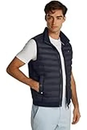 Tommy Hilfiger Chaleco Hombre Mix Media Acolchado, Azul (Desert Sky), S
