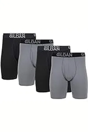 Gildan Cotton Stretch Boxer Brief, Multipack Ropa Interior de Hombres, , XXL (Pack de 4)