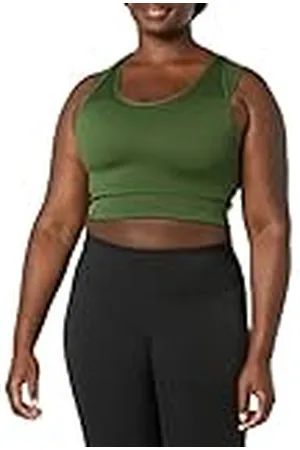 Amazon Sujetador Deportivo sin Costuras de Doble Capa Mujer, , S